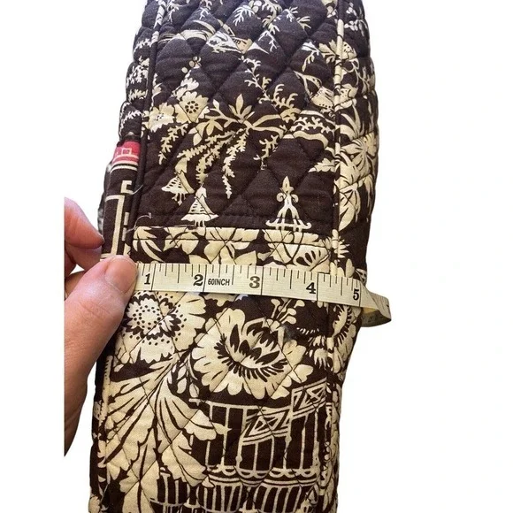 Vera Bradley Imperial Toile Large Hobo Shoulder Bag Brown White Pink Birds - Picture 5 of 16